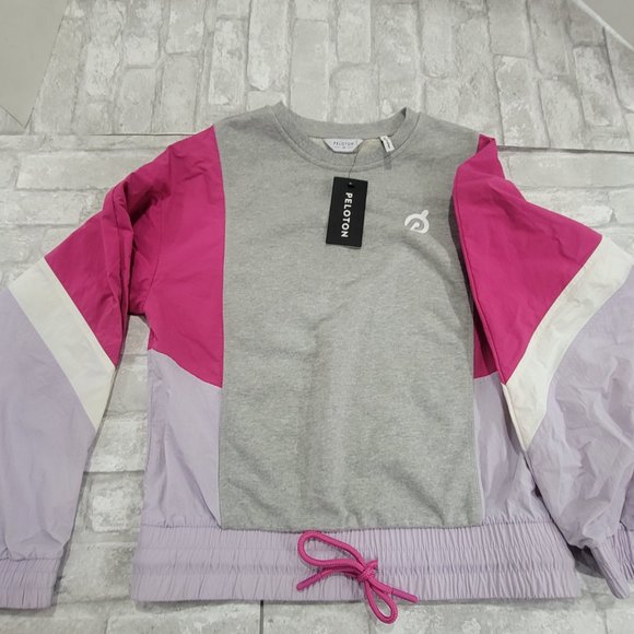 Peloton Chic Fabric Mix Pullover Size XS Womens Workout Top Long Sleeve, BNWT - Picture 8 of 8